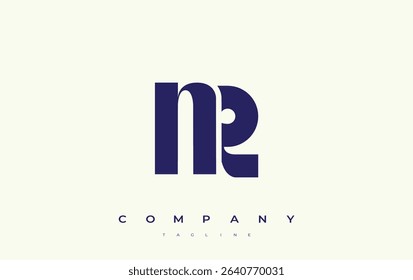 NR Abstract Geometric Logo Design. Modern and elegant logo design with simplistic typography elements, showcasing branding excellence.