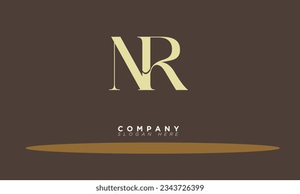 NR Alphabet letters Initials Monogram logo RN, N and R