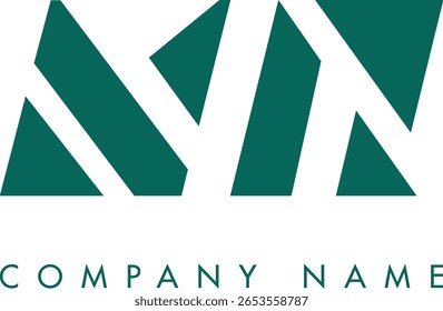 Diseño de Vector de logotipo de letra abstracta moderna creativa NR. Utilizable para su empresa o negocio e identidad de marca.