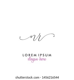 NR Initial beauty monogram logo vector