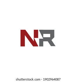 nr initial electric  logo design vector icon