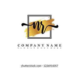 NR Initial handwriting logo concept