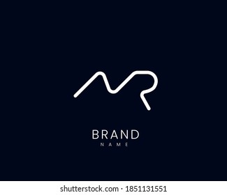 Nr initial letter logotype rn,nr,r and n. luxury brand simple line icon minimal and elegance premium beauty for creative concept modern identity