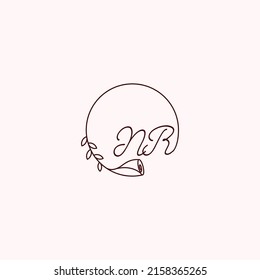 NR letras iniciales del logotipo en un diseño profesional de alta calidad que se imprimirán bien en cualquier medio de impresión