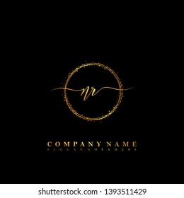 Nr Initial Luxury Handwriting Logo Vector Stock Vector (Royalty Free ...