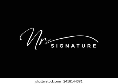 NR initials Handwriting signature logo. NR Hand drawn Calligraphy lettering Vector. NR letter real estate, beauty, photography letter logo design.