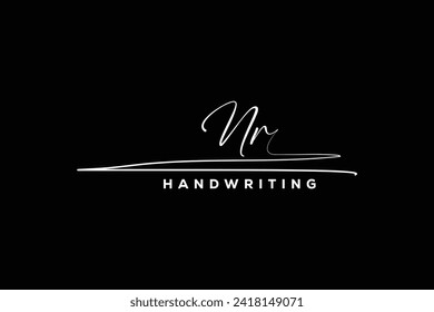 NR initials Handwriting signature logo. NR Hand drawn Calligraphy lettering Vector. NR letter real estate, beauty, photography letter logo design.