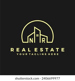 NR initials homes modern building company logo vector.eps