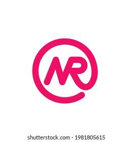 NR letter icon vector illustration design template web