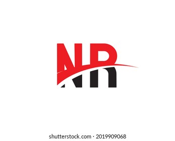 Plantilla de diseño de logotipo inicial de carta NR
