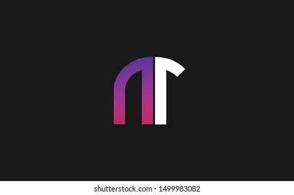 NR Letter Logo Design with Creative Modern Trendy Typography