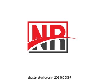 Plantilla de diseño de logotipo de carta NR