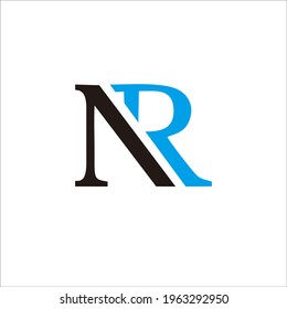 Diseño del logotipo de la carta "NR" para su marca y nombre de empresa