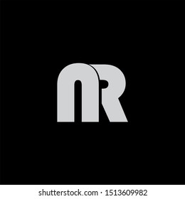 NR Letter monogram with abstrac concept style design