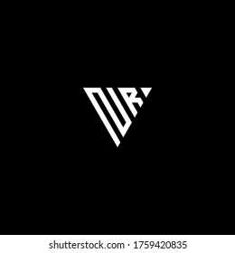 resumen del logotipo vectorial de letra nr