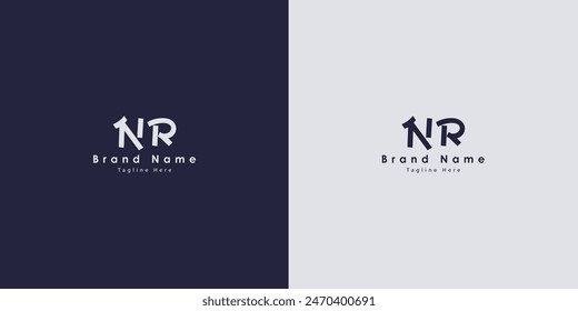 Diseño de logotipo de Vector de letras NR