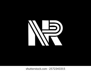 NR Logo Design Template Vector Graphic Branding Element.
