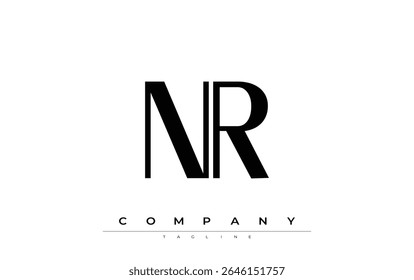 NR Modern Initials Diseño de Logo. Logotipo de marca con iniciales estilizadas que muestran un diseño atrevido y una estética moderna. Ideal para la marca profesional de negocios o proyectos creativos que se centran en minimalista