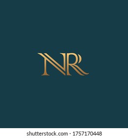 NR monogram fashion logo classic .