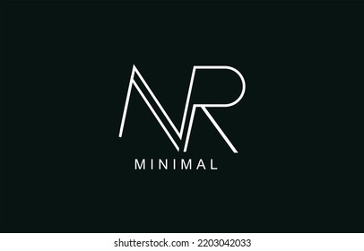 NR or RN Abstract initial monogram letter alphabet logo