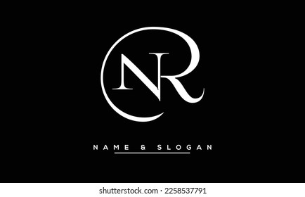 NR,  RN  Abstract  Letters Logo  Monogram