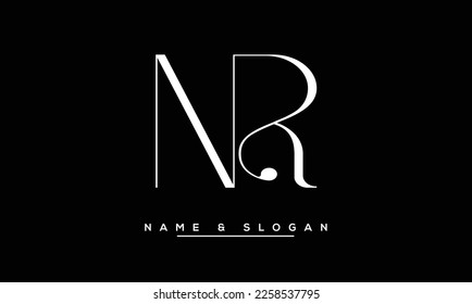 NR,  RN  Abstract  Letters Logo  Monogram