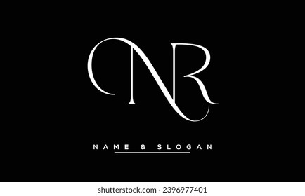 NR,  RN  Abstract  Letters  Logo  Monogram