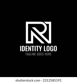 NR RN abstract vector logo monogram vector template