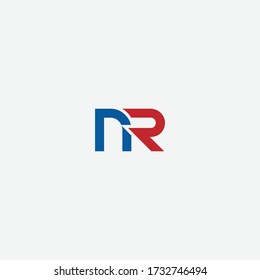 NR or RN letter designs for logo and icons