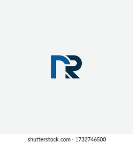 NR or RN letter designs for logo and icons
