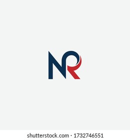 NR or RN letter designs for logo and icons