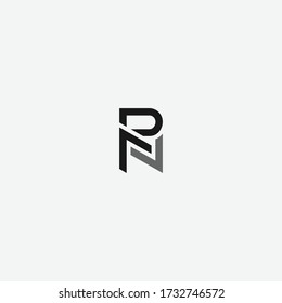 NR or RN letter designs for logo and icons