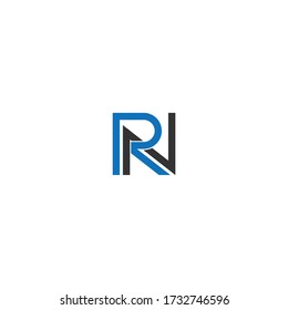 NR or RN letter designs for logo and icons