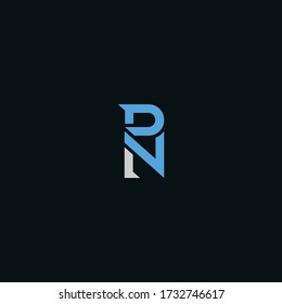 NR or RN letter designs for logo and icons