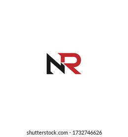 NR or RN letter designs for logo and icons