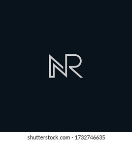 NR or RN letter designs for logo and icons