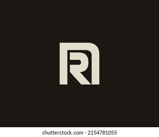 plantilla vectorial de diseño de logotipo NR RN