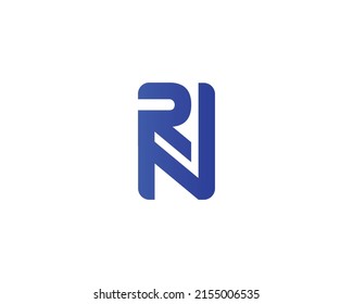 NR RN logo design vector template