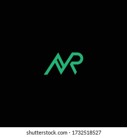 Diseños de logotipos NR o RN con colores y fondos diferentes