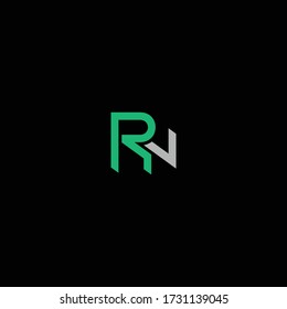 NR or RN logo and icon designs with different colors and backgrounds