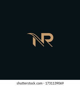 NR or RN logo and icon designs with different colors and backgrounds