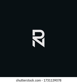 NR or RN logo and icon designs with different colors and backgrounds