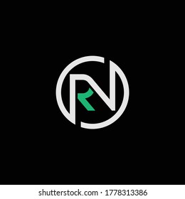 NR or RN logo and icon designs with different colors