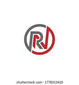 Logotipo NR o RN y diseños de iconos con diferentes colores
