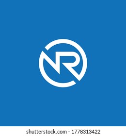 NR or RN logo and icon designs with different colors