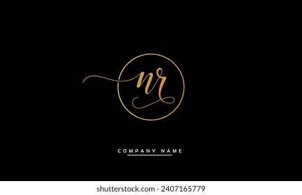 NR, RN, N, R Abstract Letters Logo Monogram