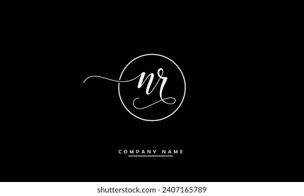 NR, RN, N, R Abstract Letters Logo Monogram