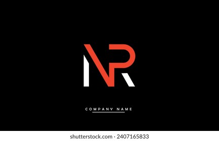 Monograma de las letras abstractas NR, RN, N, R