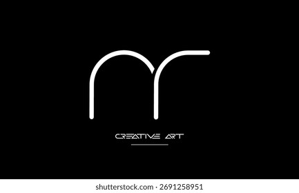 NR, RN, N, R abstract letters logo monogram