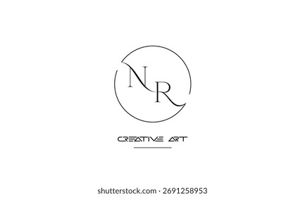 NR, RN, N, R letras abstractas logo monograma